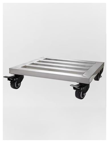Heavy Duty Rolling Cart 60x60cm Stojak na rośliny ze stali nierdzewnej z kołami Mobilny organizer spiżarni kuchennej Ładowanie łożysk 550lbs Gładkie kółka szybowe do domowego rozwiązania do przechowyw