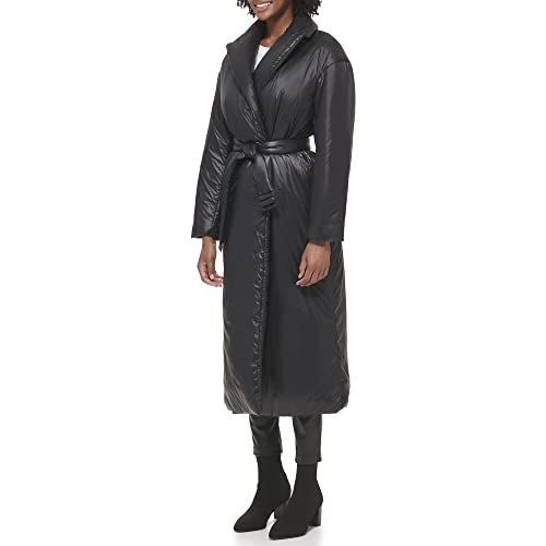 Calvin Klein Women's Trench Wrap Waist Puffer Packable Acket3