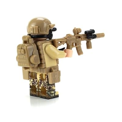Battle Brick 1.6 Inches Tall Seal Team Six Commando Custom 1 Special Operations Collectible Minifigure in The USA | Genuine Military Minifig | Great Gift for Ages 10+ to Adult AFOL
