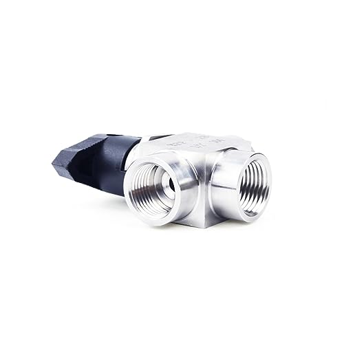 Válvula de aguja de acero inoxidable 304 resistente a corrosión de 3 vías rosca 1/2 5