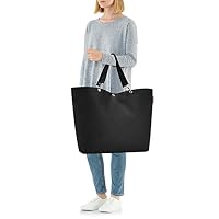 reisenthel shopper M in Schwarz – Geräumige Shopping Bag und edle Handtasche in einem – Aus wasserabweisendem Material – Ansicht 2