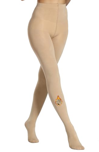 Image of MERYLURE Winter Warm Fleece Lined Tights for Women, Opaque Thermal Pantyhose, High Waisted Control Top Leggings