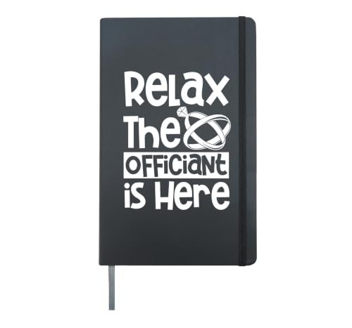 Marriage Officiant Is Here Wedding Minister Civil Celebrant Hardcover Journal, Black