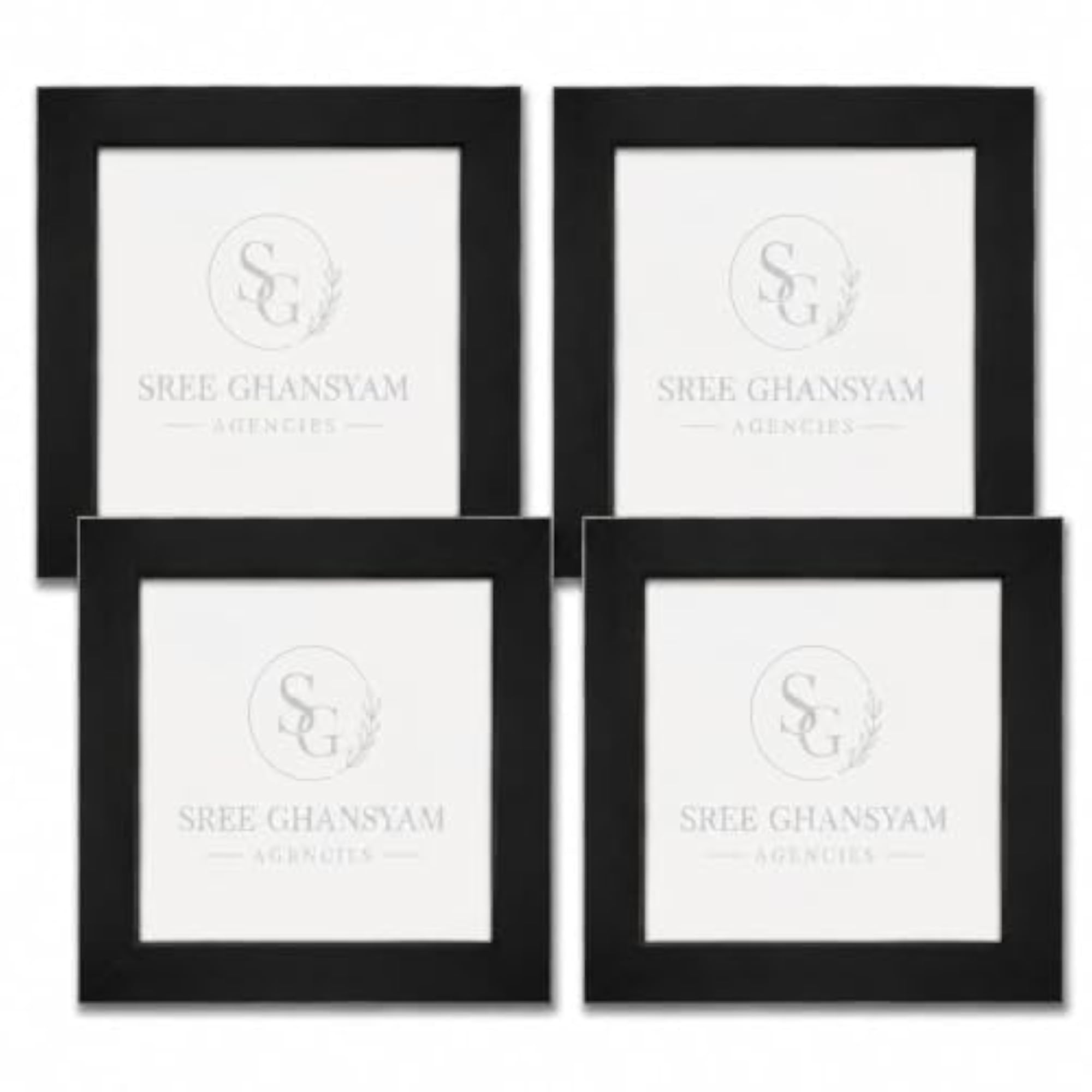 5x5 Picture Frames 4 PCS, Solid Wood HD Plexiglass