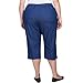Alfred Dunner womens All Around Elastic Waist Denim Plus Capris - Elastic Waist Jeans Casual Pants, Denim, 20 US