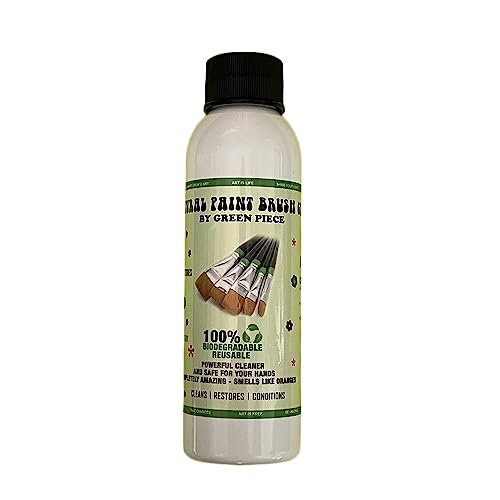 Image of Green Piece Paint Brush Cleaner (Pack of 3 - 4 Oz Each, Travel Size) Made in USA