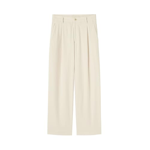 無印良品 婦人 縦横ストレッチ起毛 タックワイドパンツ レディース BE1XQA5A アイボリー 婦人Sのサムネイル