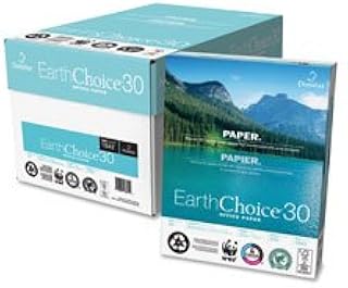 EarthChoice 30 Recycled Office Paper - White - 92 Brightness - 88% Opacity - Letter - 8 1/2" x 11" - 20lb Basis Weight - Chlorine-free, Acid-free, Jam-free - White - 500 Sheets per Ream - 10 / Carton