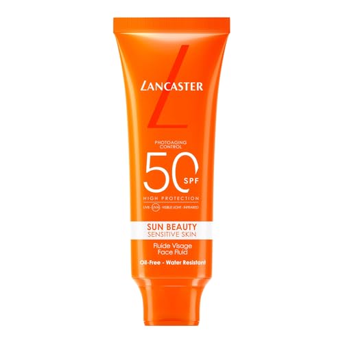 LANCASTER SUN SENSITIVE Oil-Free Milky Fluid | | Leche hidratante de cara, libre de aceite con protección solar de SPF50 | Para todo tipo de pieles | 50 ml
