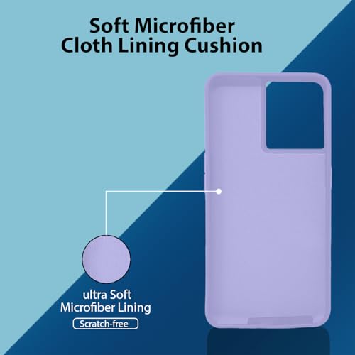 Image of LIRAMARK Liquid Silicone Soft Back Cover Case for OnePlus 10R 5G / 1+10R 5G (Lavender)