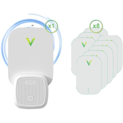 VEYOFLY Flying Insect Trap (1 Device + 3 Glue Cards) + 5 Refills Pack Bundle - Insect Catcher, Indoor Fly Trap, Fruit Fly Traps for Gnat, Moth, Mosquito, Bug Light Plug in Insect Killer Cover