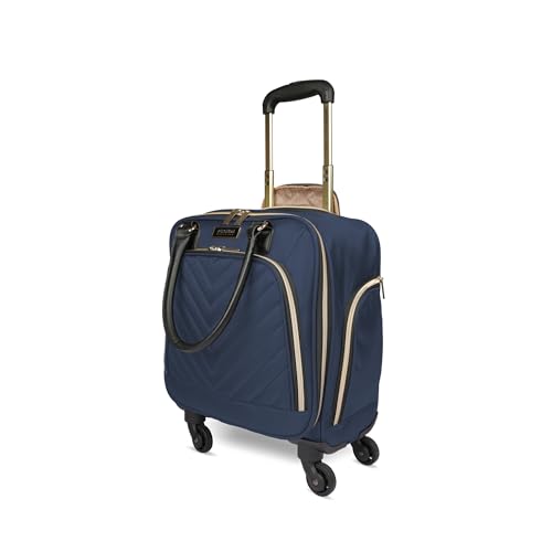 Kenneth Cole REACTION Chelsea Chevron Quilted Luggage, Navy, Underseater, 17-Inch Carry On