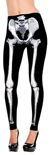 Leggings de esqueleto para Halloween mallas góticas de mujer para running y caracterización