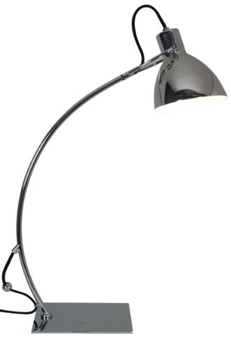Naeve Leuchten Tischleuchte \"Retro\" / exklusiv Leuchtmittel/b: 16 cm/Höhe: 55 cm/t: 40 cm/ø 14 cm/mit Textilkabel/Metall, chrom 3054242 Naeve Leuchten Tischleuchte \"Retro\" / exklusiv Leuchtmittel/b: 16 cm/Höhe: 55 cm/t: 40 cm/ø 14 cm/mit Textilkabel/Metall, chrom 3054242