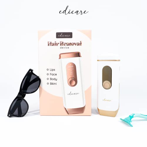 Edicare, Depiladora Laser, Luz Pulsada Depilación, IPL, Mujer, Hombre, Máquina para Depilar, Cuerpo, Bikini, para Casa, 4 Modos, 5 Intensidades