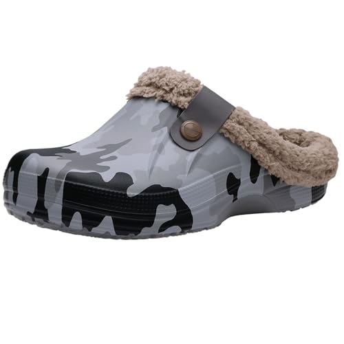 Image of Beslip Fur Lined Clogs for Women & Men Fuzzy Slippers with Memory Foam