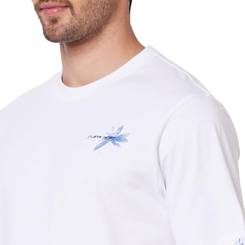 Image of Spykar Men's Comfort Fit N /A Half Sleeve Solid Casual T-Shirt