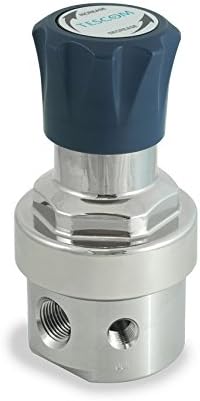 SG365150 SG3 Single-Stage Pressure Regulator, 316L Stainless Steel Body, 0-250 psig Outlet, 316L Stainless Steel Diaphragm, Teflon Seals, 5 Port, 1.0 CV