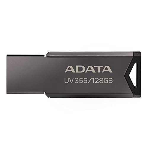 ADATA Unidad Flash USB UV355 128GB USB3.0 Flash Drive  Business Fashion with Elegant Design,compaitable to 4K Video and High Solution Photo, Silver
