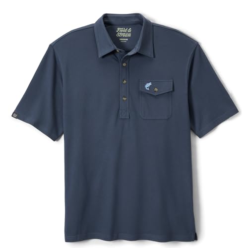 Field & Stream Men's Flying Birdie Polo, Navy Blue, Medium