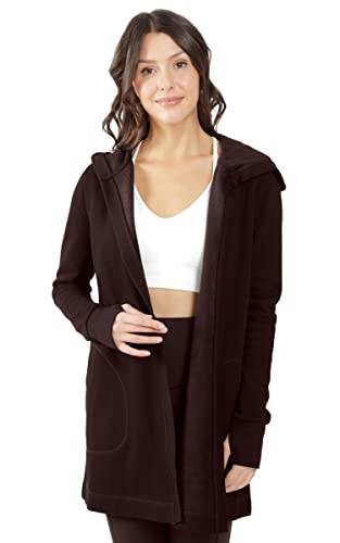 90 Degree By Reflex Heavy Fleece Open Hooded Cardigan3