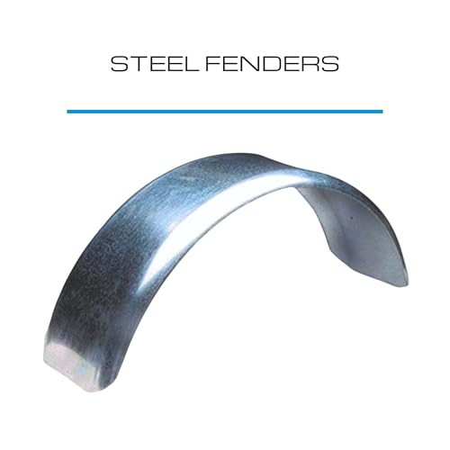 Tie Down Trailer Fenders – Single Axle, 16 Gauge Galvanized Steel – For 13" Tire Assemblies – 27.5" L x 8" W x 11" H (Set of 2)