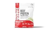 Schinoussa Grass-Fed Beef Protein Powder for pre workout | Vanilla Flavor | 30g Protein per Serving | Collagen free, Bone Broth | BCAAs & Glutamine | No Sugar | Dairy-Free | 910g, 27 Servings