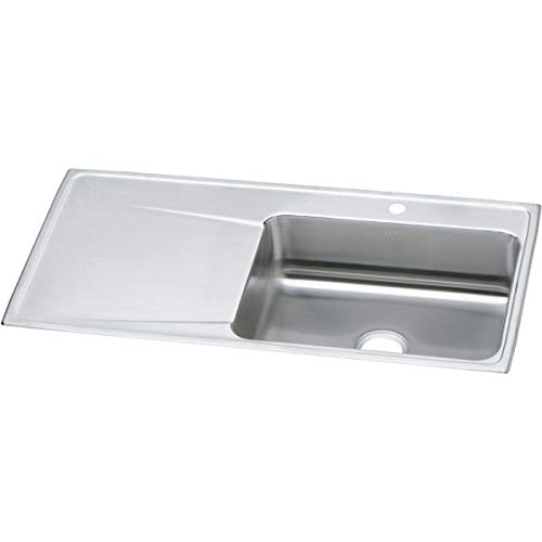 Elkay Lustertone Classic Stainless Steel 43' x 22' x 7-5/8', Single Bowl Drop-in Sink with Drainboard