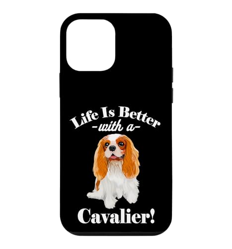 Mens Funny Life Is Better Cavalier Spaniel Dog Mom Lover �X�}�z�P�[�X iPhone 12 mini �p