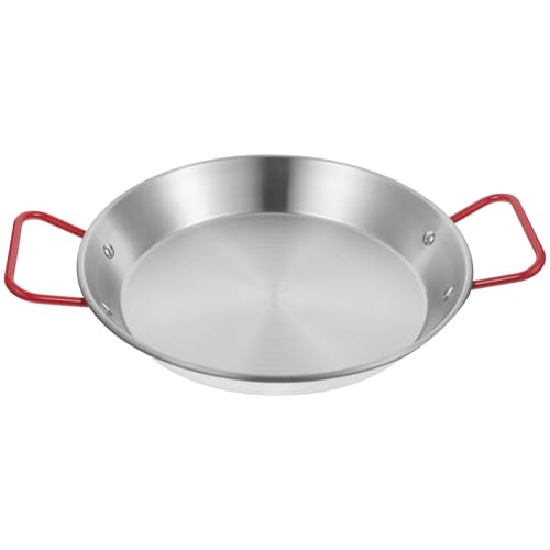 NUOBESTY - NUOBESTY Poêle à Frire en Acier Inoxydable 28 CM Double Poignée Antiadhésive pour Poulet Frit Paella Pâtes Italiennes Cuisine Maison Professionnelle
