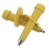 STOBAZA 2 Stück Trekkingstock Ersatzspitzen aus Wolframstahl rutschfeste Wanderstockspitzen 12cm Endkappen für Wanderstöcke Gehstöcke Krücken Gelb Robust Kompatibel für Outdoor Wandern