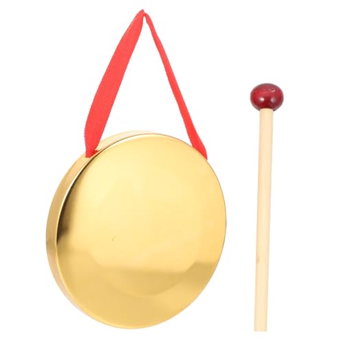 Milisten Mini Gong Chino de Cobre con Cuerda para Colgar Instrumento de Percusión Orff para Celebraciones y Festivales Hecho Mano y Duradero
