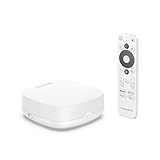 THOMSON Streaming Box Plus 270 White, Google TV, 4K UHD, Altoparlante Integrato per Voce Libera, Google Cast, Netflix, Disney+, Wi Fi, Adattatore di Alimentazione Multi Plug, 3 GB RAM, 32 GB di