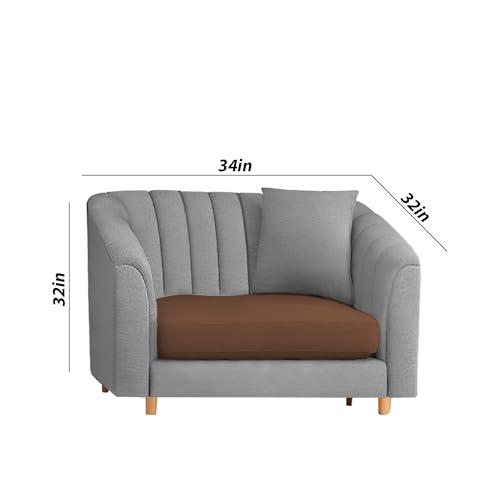 Image of Doraldo Seater Sofa Set for Living Room (Brown Grey) Premium Fabric Sofa Set