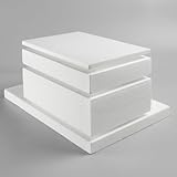 Plancha Porexpan Blanco Poliestireno Expandido EPS 20 kg/m3 Grosor 100 mm - 60x120 cm - Ligero Fácil Corte - Aislamiento Térmico y Acústico