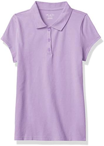 The Children's Place girls Uniform Pique Polo Shirt, Purple Prose, M 7 8 US