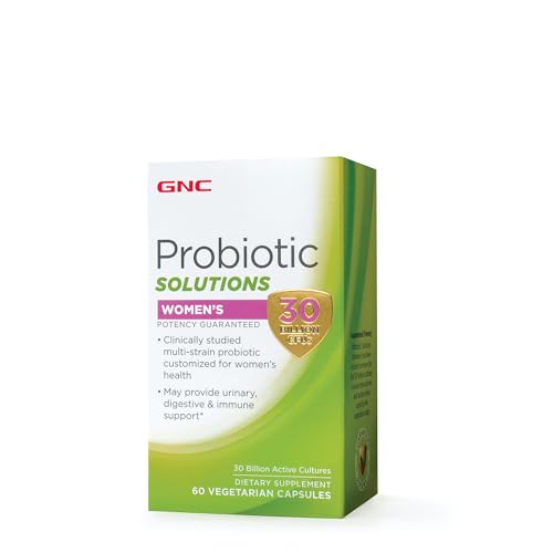 GNC Probiotic Solutions Women's | Clinically Studied Multi-Strain for Women, Supports Digestive and Immune Health, Vegetarian | 60 Capsules GNC Probiotic Solutions Women's | Clinically Studied Multi-Strain for Women, Supports Digestive and Immune Health, Vegetarian | 60 Capsules