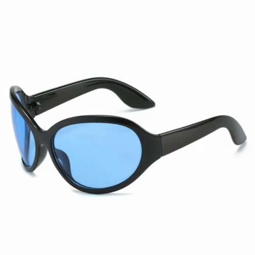 Lunettes de soleil ovales punk vintage idéales pour festivals et terrasses