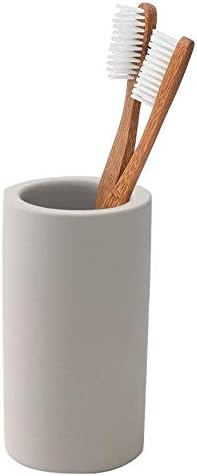 TIM Organic Diatomite Toothbrush Toothpaste Makeup Brushes Razors Holder Grey Bathroom Countertop Organizer Stand Cup Organizer (light blue)