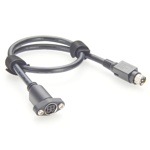 Amazon | DIN 4ピン DC電源ケーブル フランジパネルマウント オス-メス