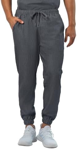 Peelz Ray 4-Pocket Elastic Bottom Scrub Pants for Men - Elastic Waistband, Soft Fabric Men's Scrubs, Classic Fit