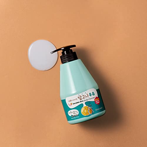 Image of Kwailnara Dalgona Sugar Cookie Milk Body Wash (19.75 Fl Oz) - Korean Body Cleanser for Exfoliated & Refreshed Skin | Milk Protein, Royal Jelly & Black Sugar | Paraben-Free with Gentle Bubbles