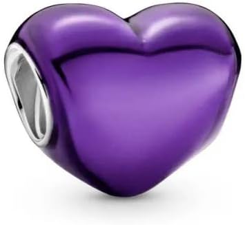 PANDORA Metallic Purple Heart Charm