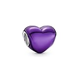 PANDORA Metallic Purple Heart Charm