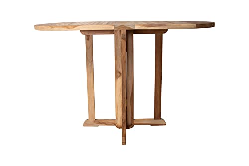 SAM Balkontisch Manoi, Teakholz massiv, klappbarer Gartentisch, 120 x 60 cm oval, Klapptisch für Balkon, Terrasse und… – Bild 7