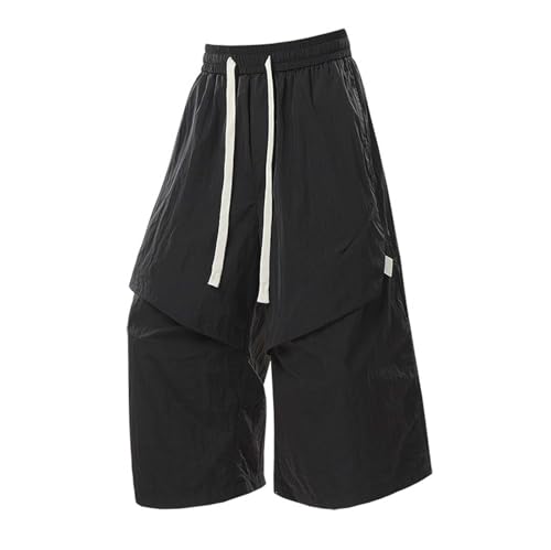 Generisch Pantalones cortos de verano 3/4 para hombre, bermudas, pantalones cortos de verano, pantalones cortos de deporte al aire libre, pantalones de chándal con bolsillos, hombres y jóvenes