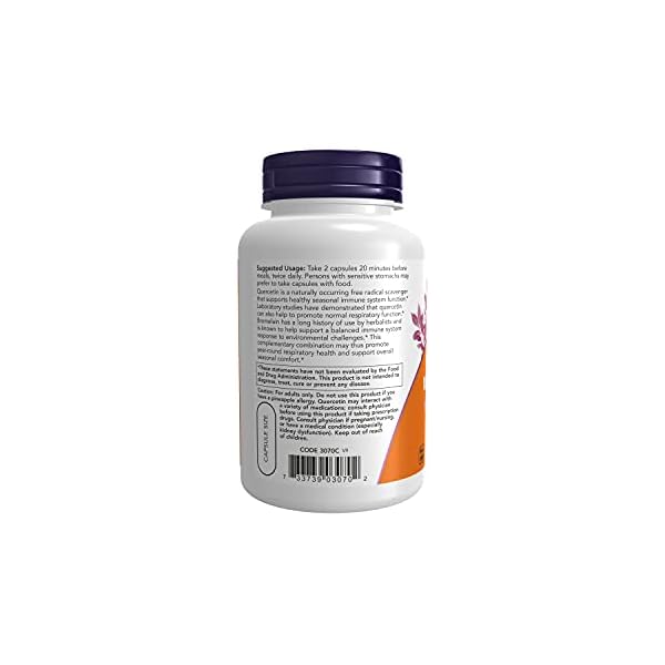NOW Supplements, Quercetin with Bromelain, Balanced Immune System*, 120 Veg Capsules