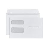 Blue Summit Supplies 1099 Tax Envelopes, Double Window Security Envelopes for 1099-MISC Laser Forms from QuickBooks Desktop and other Tax Software, 5 5/8’’ x 9’’, Self Seal Flap, 25 Pack