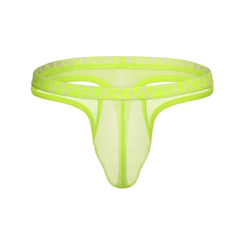 String Hommes SUKREW Sheer haut de gamme en jaune acide premium