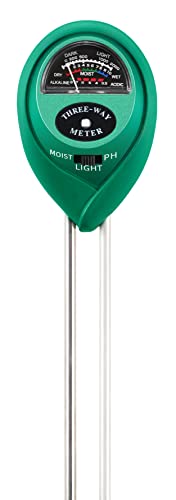 ZWANG Soil Tester Soil pH Meter 3-in-1,Soil Moisture/Light/pH Meter/Farm/Plant/Lawn Care,Test Kit for Garden,Digital Plant Probe,Sunlight Tester Water Hydrometer for Indoor Outdoor